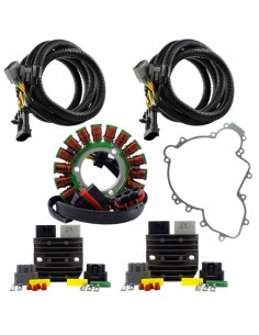 Kit Stator Double Sorties + Régulateurs Kit Relocalisation Joint Carter Polaris RZR900 1000 General 1000 Ranger 900 1000