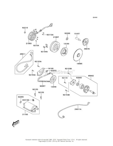 Stator Kawasaki KVF300 Brute Force OEM 21003-Y007