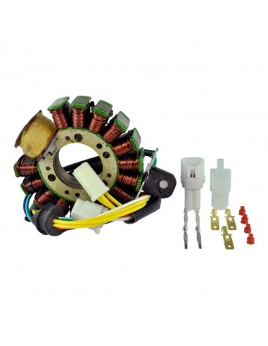 Bobine Magnéto Stator WOOSTAR - Remplacement Pour YFM250, Timberwolf, Bear Tracker, California ATV (1994-2000) - 15 Bobines, 7 Fils