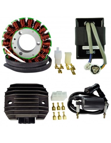 Kit Stator Boitier CDI Régulateur Bobine HT Kawasaki KLF300 Bayou OEM 21003-1173 21003-1276 21066-1055 21119-1241 21119-1302