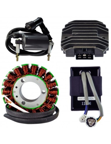Kit Stator Allumage Boitier CDI Régulateur Bobine HT Kawasaki KLF300 Bayou KEF300 Lakota